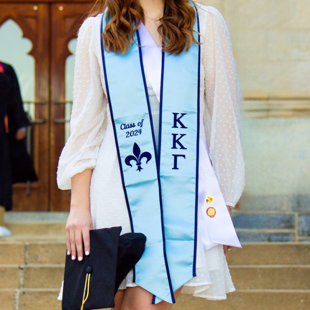 Kappa Kappa Gamma Class of 2024 Graduation Stole Sash